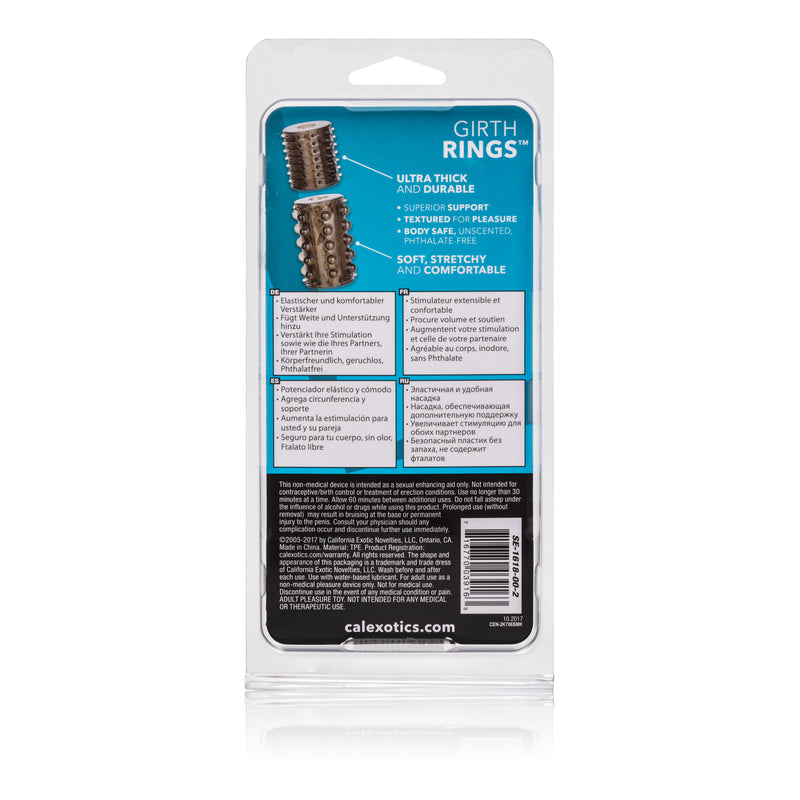 CalExotics Silicone Girth Rings - Stretch Y Enhancement for Support And