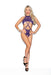 "Strappy Hi-Neck Open Crotch Teddy - One Size - Midnight Purple ES-37403MPUROS"