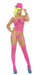"3 Piece Pot Hole Bandeau Top Set - One Size - Neon Pink EM-8680NP"