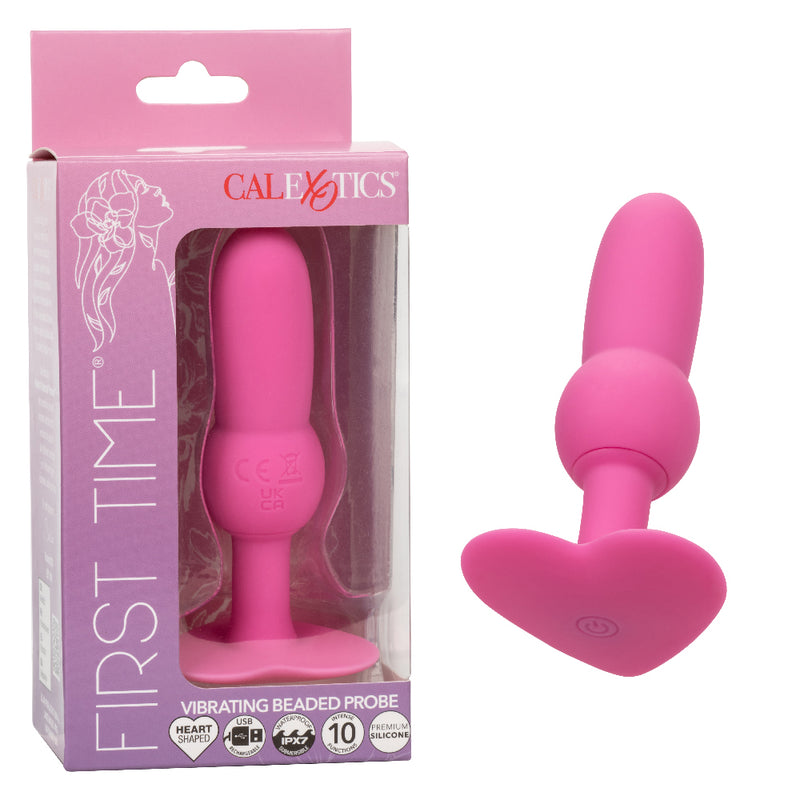CalExotics First Time Vibrating Beaded Probe - Pink