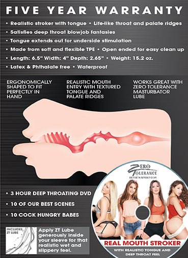 Evolved Novelties Real Mouth Stroker - Stroker Masturbator - Realistic Pocket Pussy