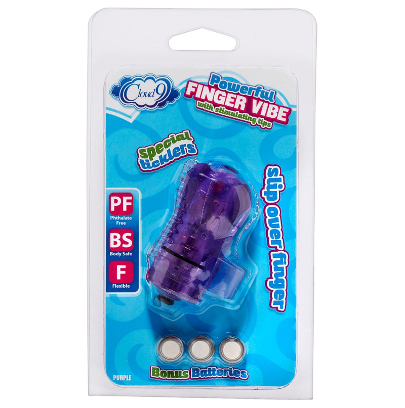 Cloud 9 Novelties Finger Vibe W/stimulating Tips Purple