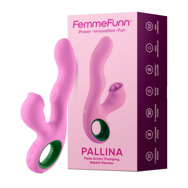 Femme Funn Pallina Triple-Action Rabbit Vibrator - Pink