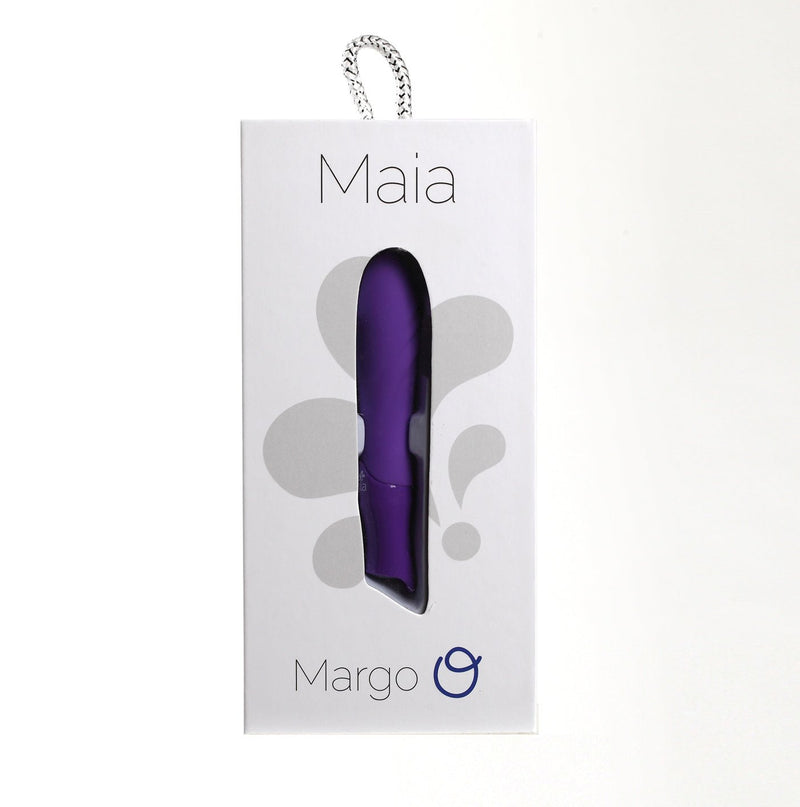 Maia Toys Margo Silicone Textured Bullet Vibrator - Neon Purple