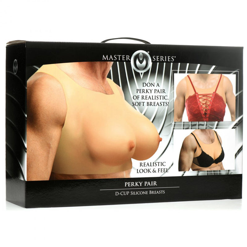 XR Brands Master Series - Perky Pair D-Cup Silicone Breasts