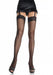 "Fishnet Thigh Highs With Lace Top- One Size - Blk LA-9023BLK"