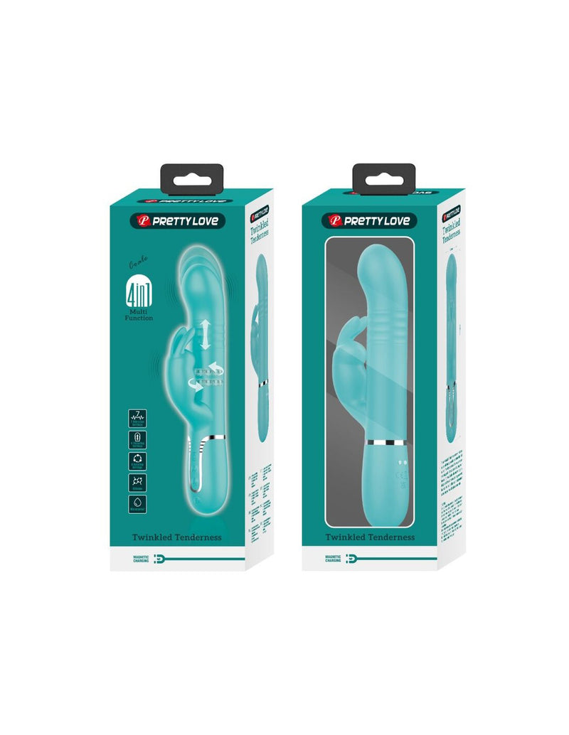 Pretty Love Coale Rabbit Vibrator Pearls - Turquoise