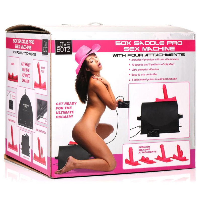 XR Brands Love Botz 50x Saddle Pro Sex Machine With 4 Attachments