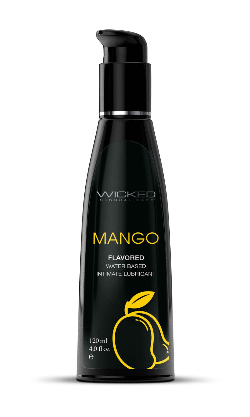 Wicked Sensual Care Aqua Mango Flavored Water Based Intimate Lubricant - 4 Fl. Oz.