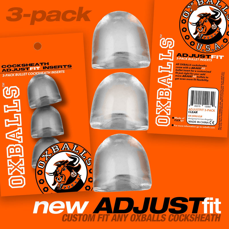 Oxballs Cocksheath Adjustfit 3 Pack Bullet Inserts