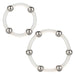 "Steel Beaded Silicone Ring Set SE1437302"