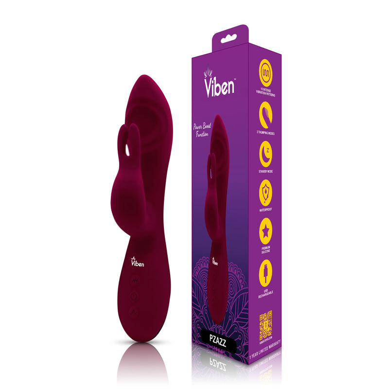 Viben Pzazz G-Spot Thumping Rabbit - Ruby