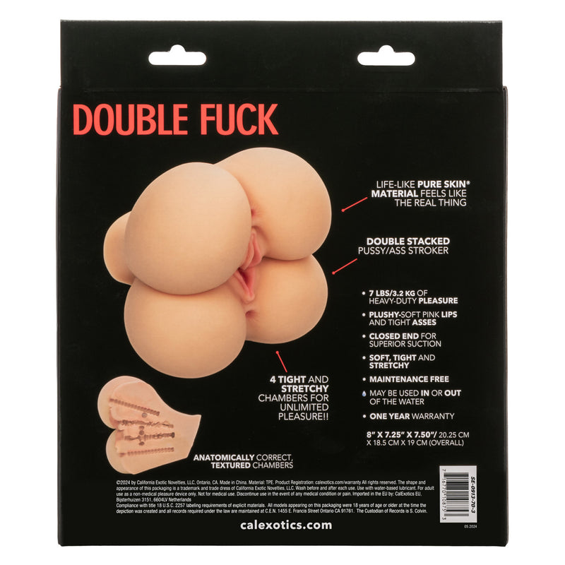 CalExotics Stroke It Double Fuck - Ivory - Stroker Masturbator - Realistic Body Part Stroker