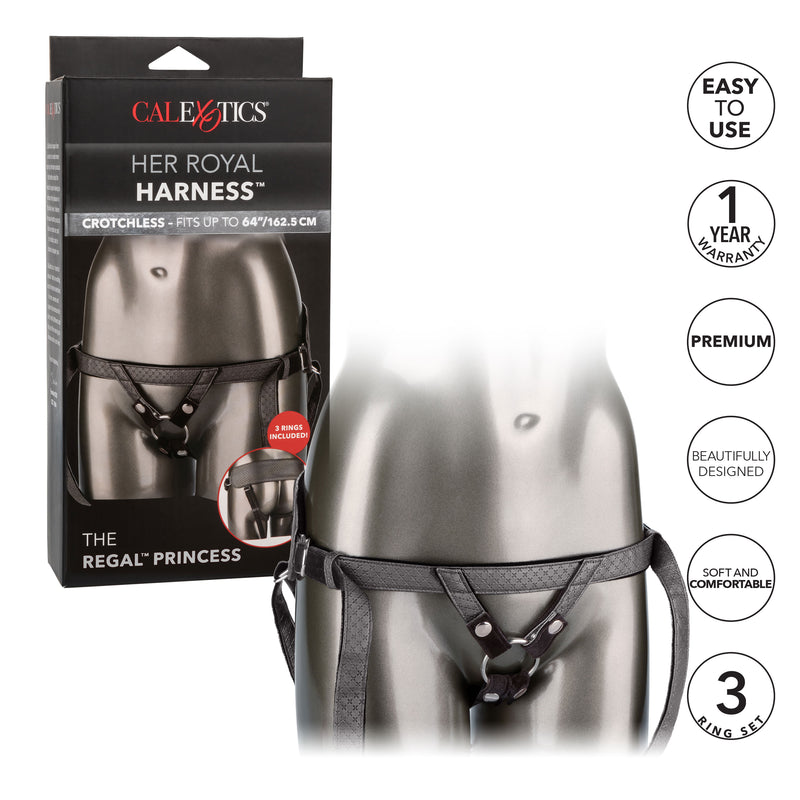 CalExotics Her Royal Harness the Regal Princess - Pewter