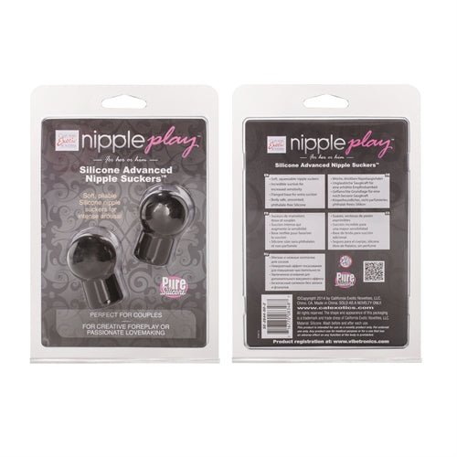 CalExotics Nipple Play Silicone Advanced Nipple Suckers - Black