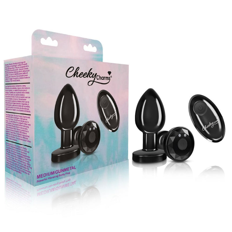 Viben Vibrating Gunmetal Metal Remote Plug - Medium