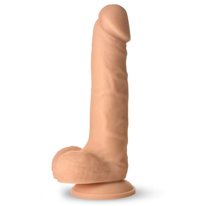Curve Toys Easy Riders 7" Silicone Dildo With Balls - Light