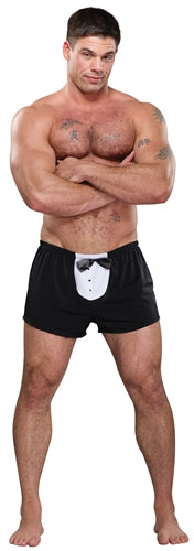 Male Power Tuxedo Boxer - One Size - Black