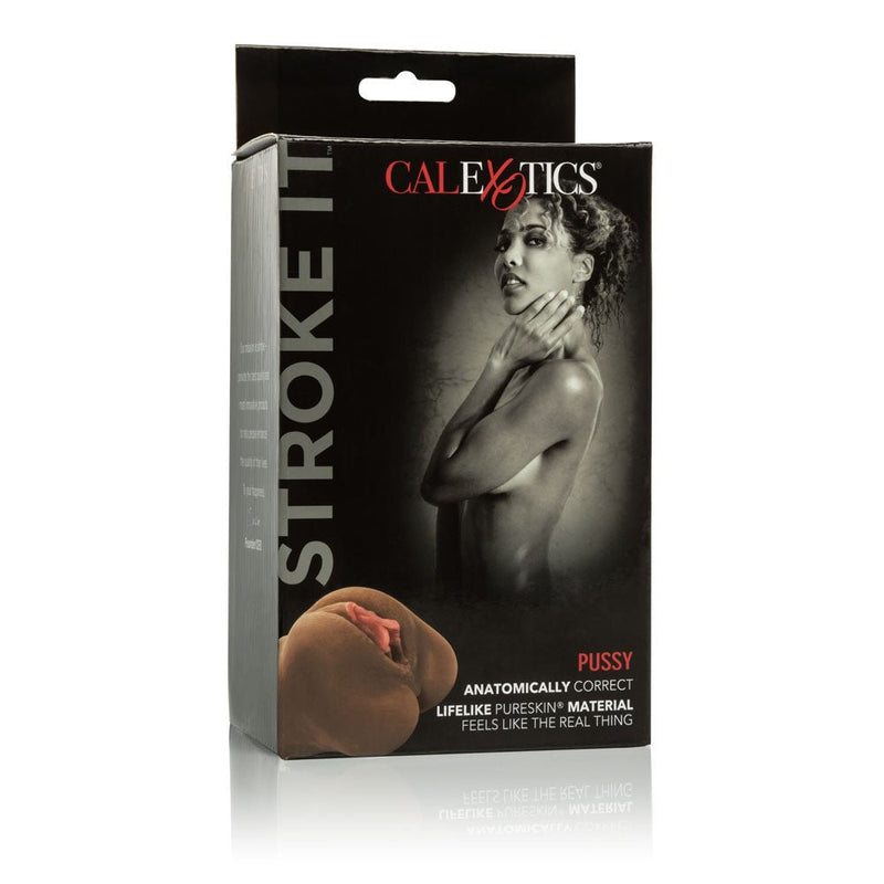 CalExotics Stroke It Pussy - Brown - Stroker Masturbator - Realistic Pocket Pussy