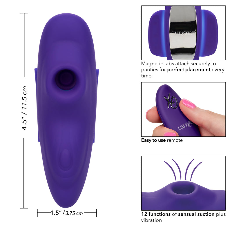 CalExotics Lock-N-Play Remote Suction Panty Teaser - Purple