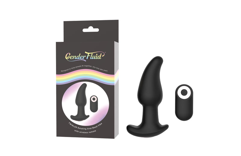 Voodoo Toys Gender Fluid Twirler Anal Vibe - Black