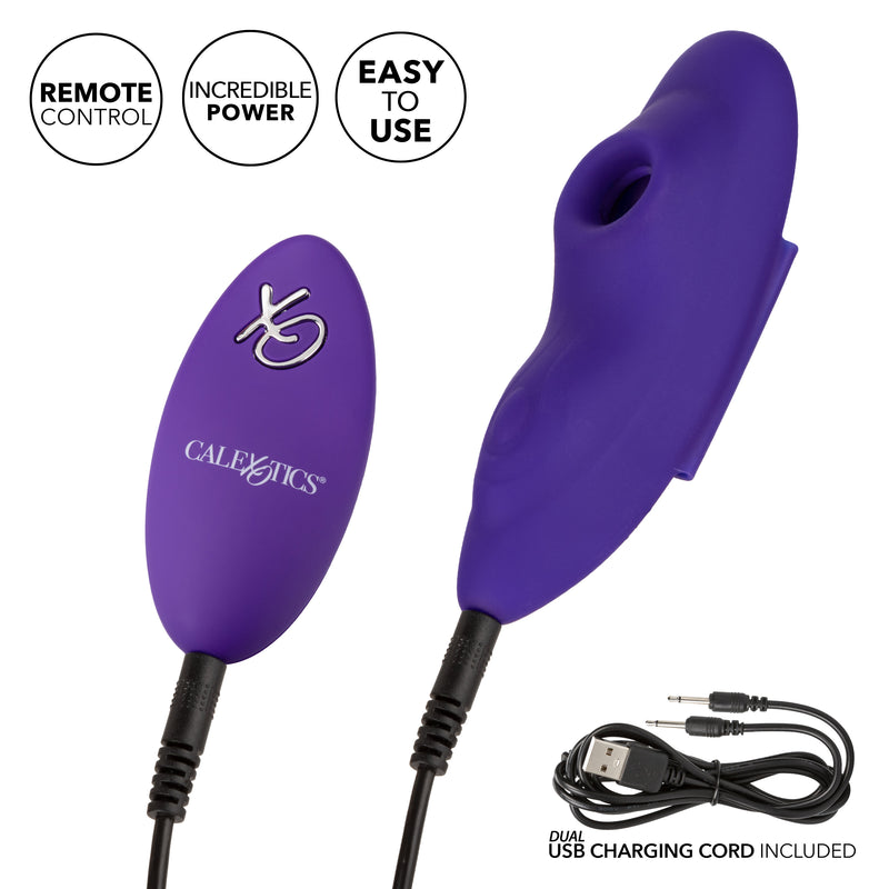 CalExotics Lock-N-Play Remote Suction Panty Teaser - Purple