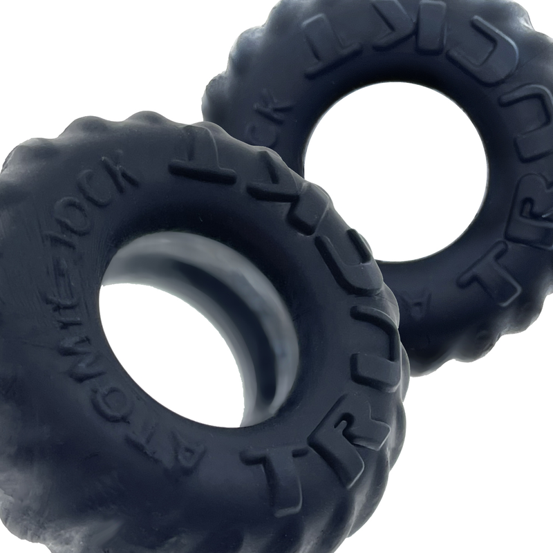 Oxballs Truckt 2 Piece Cockring Set Atomic Jock - Night Black