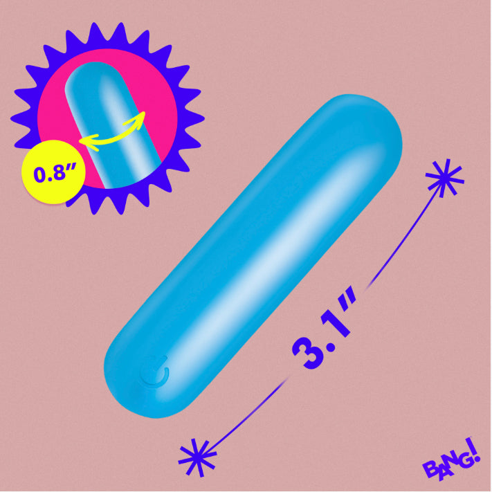 XR Brands Flexible Silicone Bullet - Blue