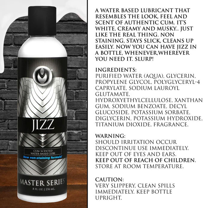 XR Brands Jizz Cum Scented Water Based Lubricant 8.5 Oz