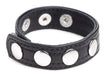 "Cock Gear Leather Speed Snap Cock Ring - Black STR-AG845-BLK"