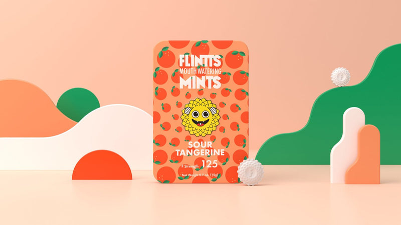 Flintts Mints Flintts Mouth Watering Mints Sour Tangerine - F-Strength 175