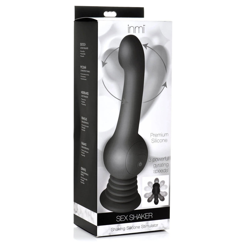 XR Brands Sex Shaker Shaking Silicone Stimulator - Black