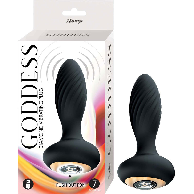 Nasstoys Goddess Diamond Vibrating Plug - Black