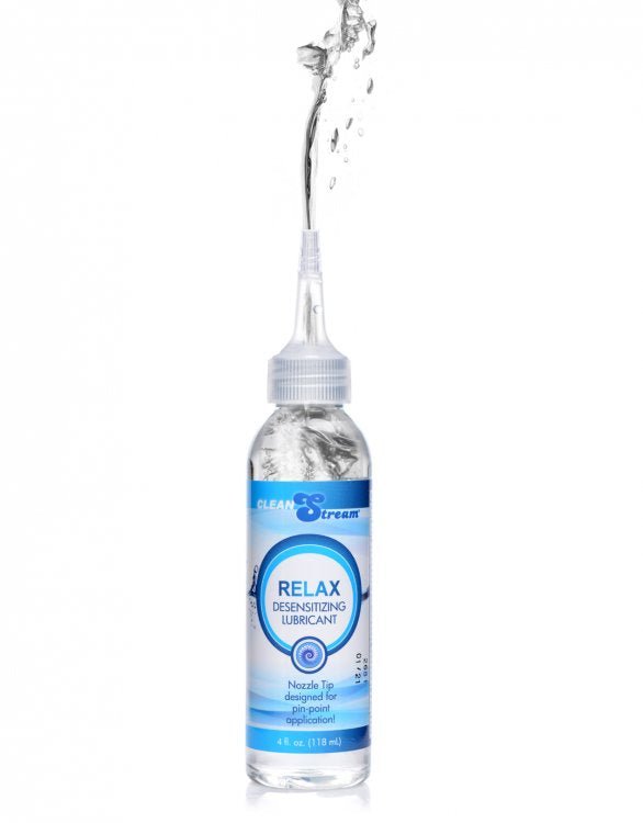 XR Brands Relax Desensitizing Lubricant With Nozzle Tip - 4 Oz. 118ml