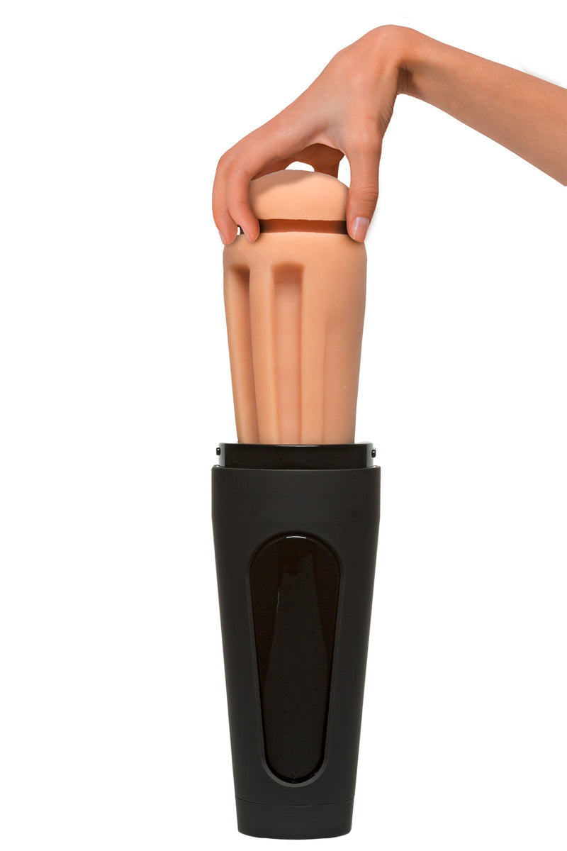Doc Johnson Main Squeeze - Kylie Rocket - Pussy - Vanilla - Realistic Stroker Masturbator - Canister Masturbation Cup