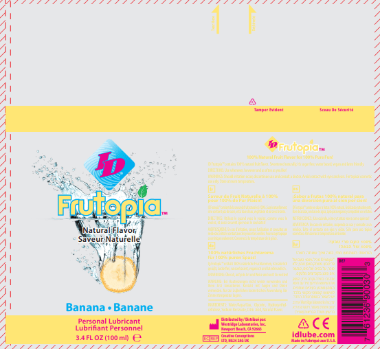 I.D. Lubricants ID Frutopia Natural Flavor Banana 3.4 Oz