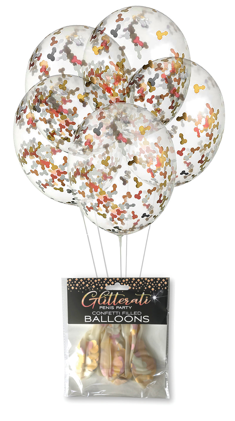 Little Genie Glitterati Penis Party Confetti Balloon