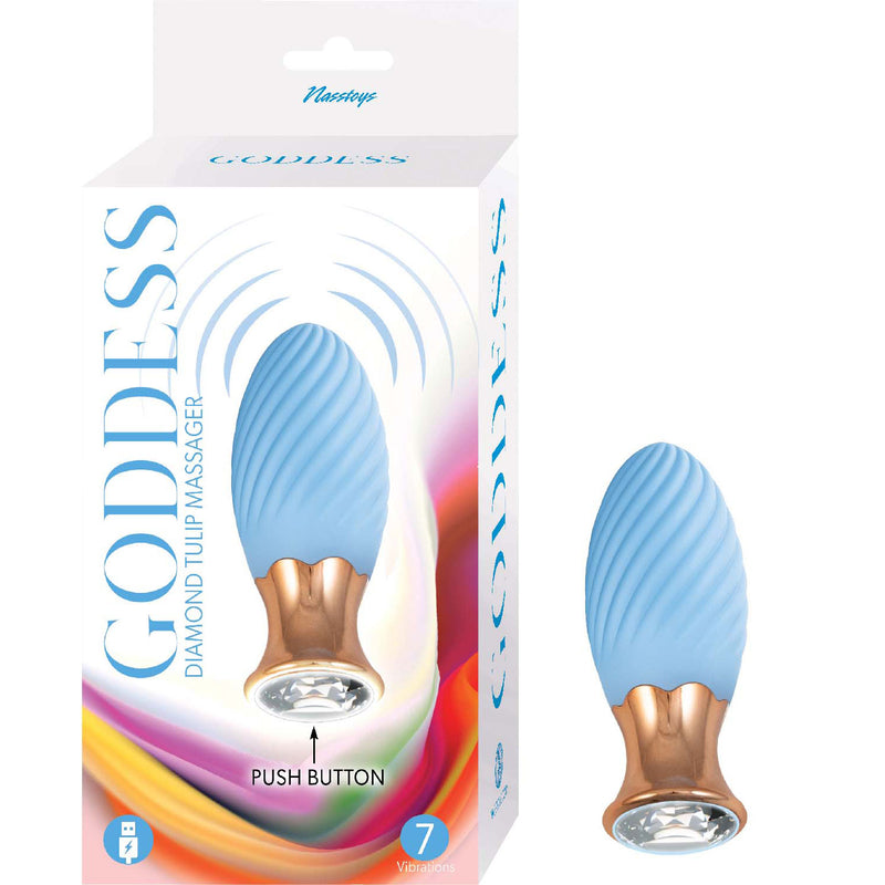 Nasstoys Goddess Diamond Tulip Massager - Blue