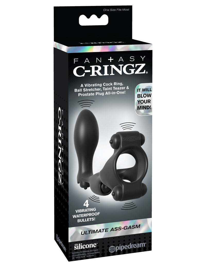 Pipedream Fantasy C-Ringz Ultimate Ass Gasm - Black
