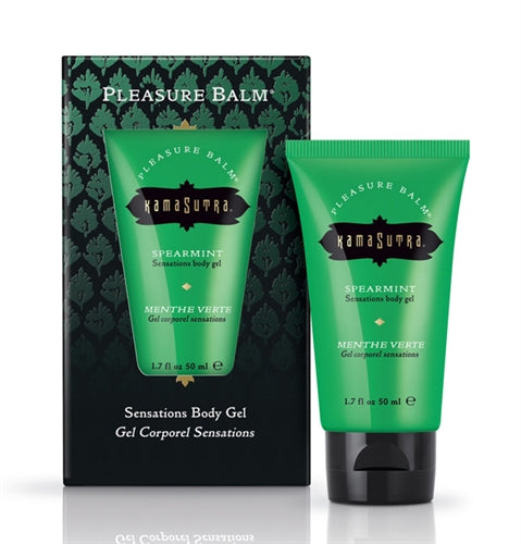 Kama Sutra Pleasure Balm Sensations Body Gel - Spearmint - 1.7 Fl. Oz.