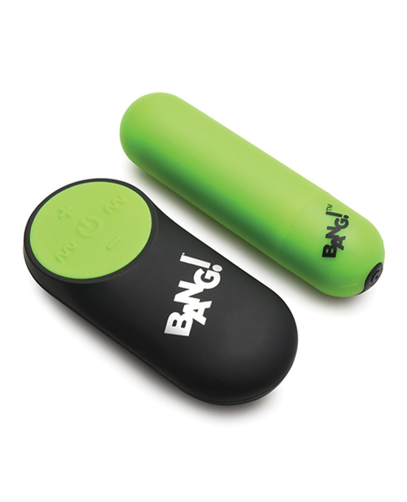 XR Brands Glow in the Dark Bullet With Remote - Green