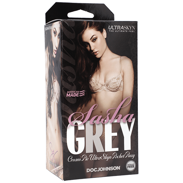 Doc Johnson Sasha Grey Ultraskyn Cream Pie Pocket Pussy - Stroker Masturbator - Realistic Pocket Pussy