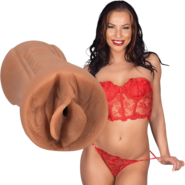 Doc Johnson Signature Strokers - Aidra Fox - Ultraskyn Pocket Pussy - Caramel - Stroker Masturbator - Realistic Pocket Pussy
