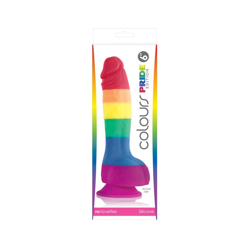 nsnovelties Colours Pride Edition - 6 Inch Dong - Rainbow