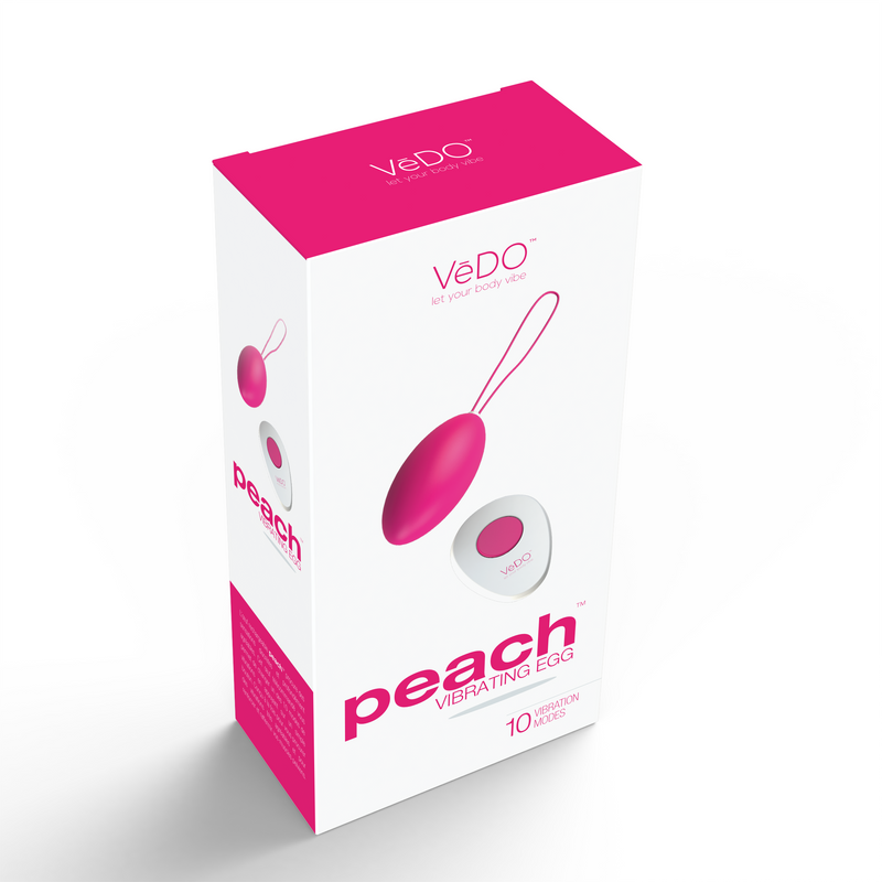 VeDO Peach Vibrating Egg - Foxy Pink