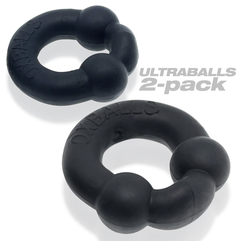 Oxballs Ultraballs 2- Piece Cockring Set - Night Black