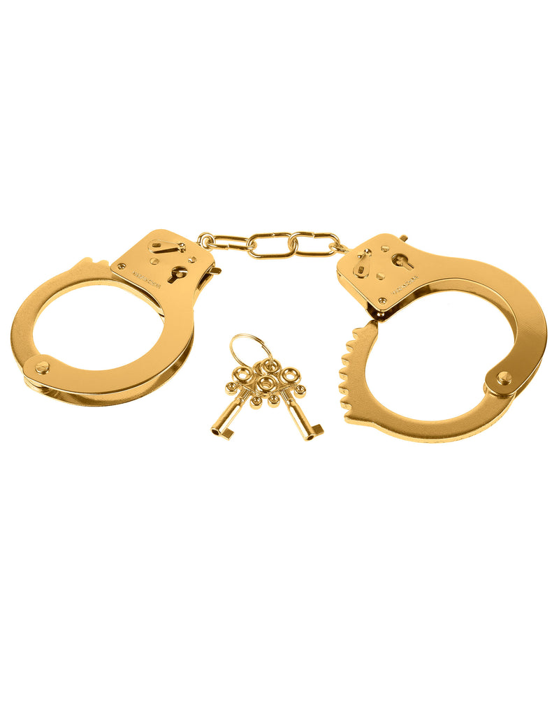 Pipedream Fetish Fantasy Gold Metal Cuffs - Gold
