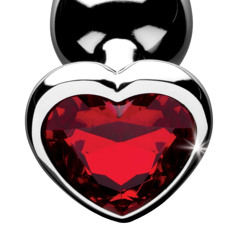 XR Brands Red Heart Gem Anal Plug - Small