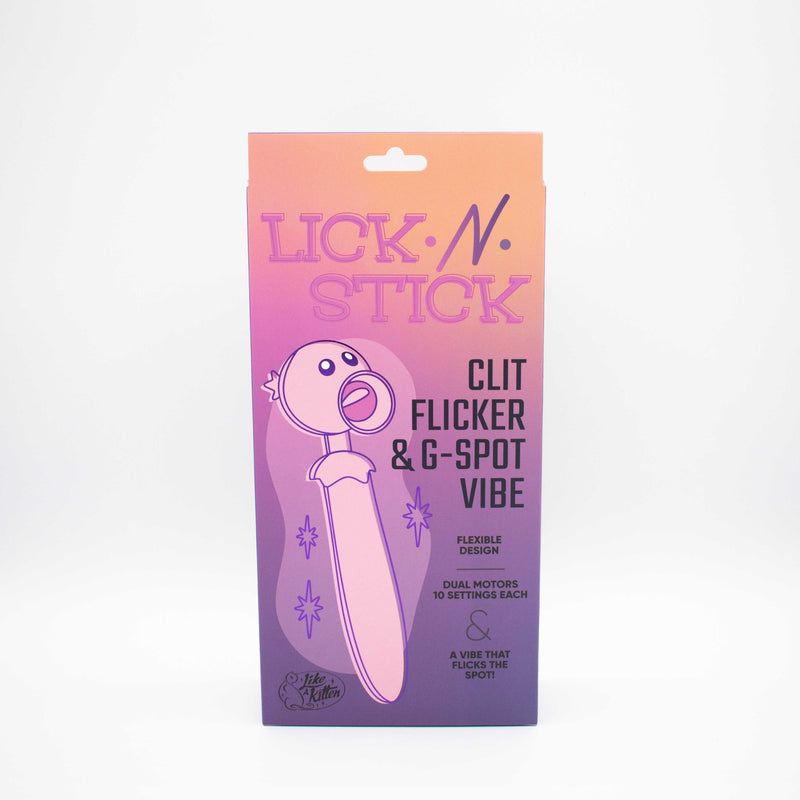 Like A Kitten Lick n' Stick Clit Flicker and G-Spot Vibrator - Pink