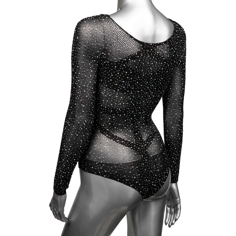 CalExotics Radiance Long Sleeve Body Suit - One Size - Black